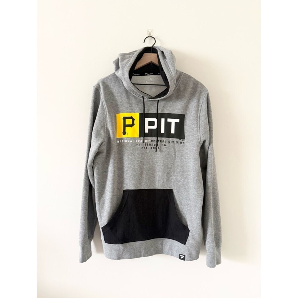 Fanatics Pittsburgh Pirates MBL Grey Hoodie Size L